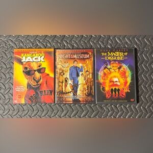 DVD Movie Collection: Kangaroo Jack, Night at the Museum, The Master of Disguise
